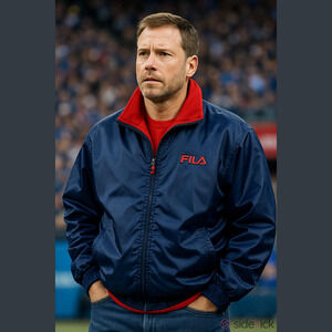 FILA Track Jacket, Size Medium, PTP 26”, Length 29”, Reversible Red or Navy (T6)